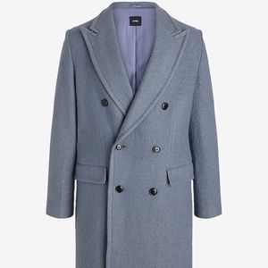 Express Double Breasted Textured Boucle Coat NWT